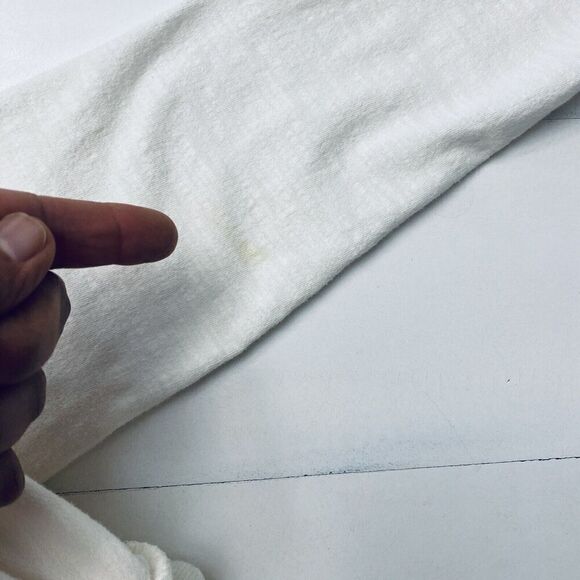 J Jill Wearever Collection Ivory Ribbed V-Neck Long Sleeve SIze Small - Picture 5 of 14